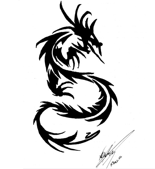 Dragon Tattoo: Tribal Dragon Tattoo