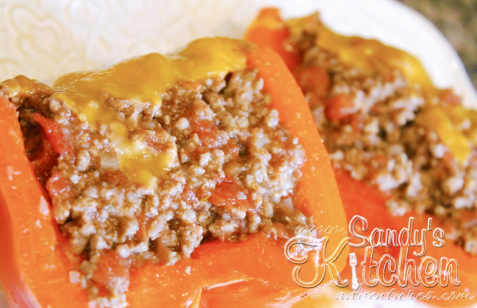 BBQ Beef Stuffed Peppers Sandy's Kitchen