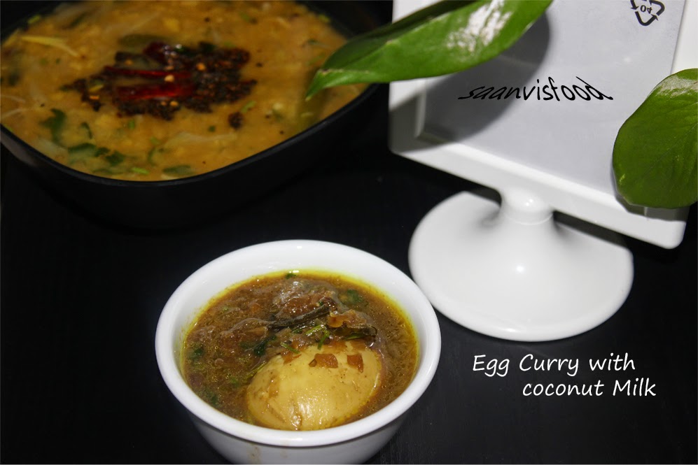 Saanvis food Egg curry with Coconut Milk