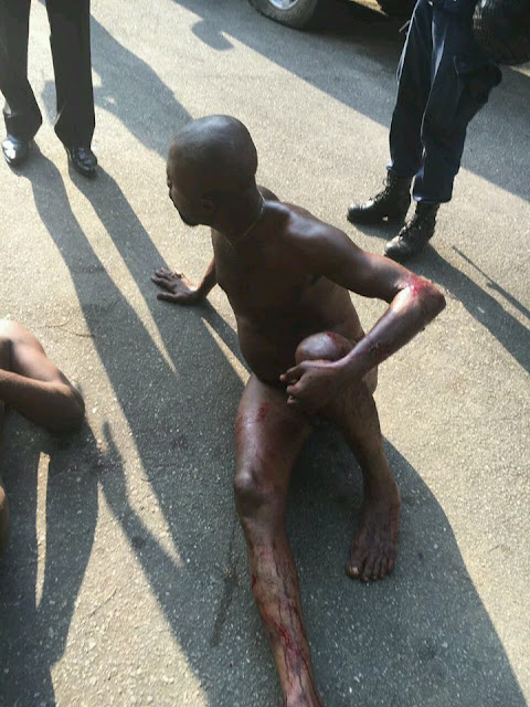 Kidnappers, Including A Woman, Stripped Unclad After Being Caught In Calabar (Pics) VEDC3