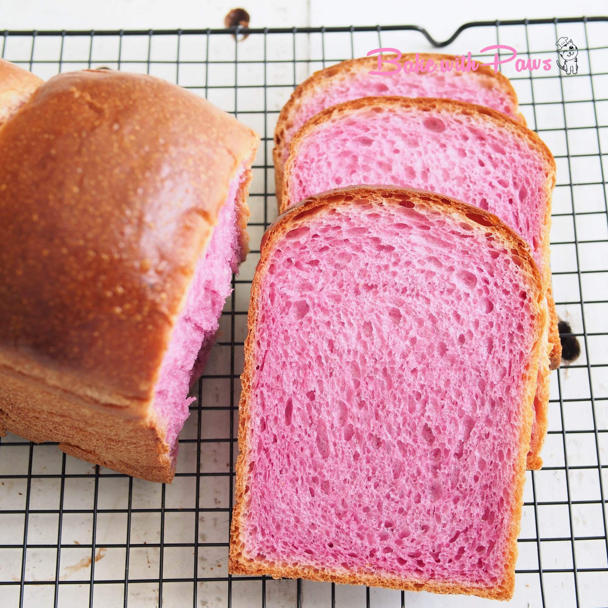 Purple Sweet Potato Soft Sourdough Bread BAKE WITH PAWS