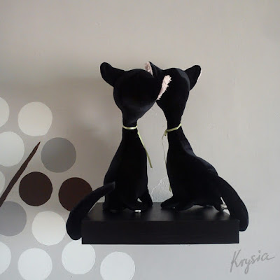 personalizowane maskotki czarne kotki