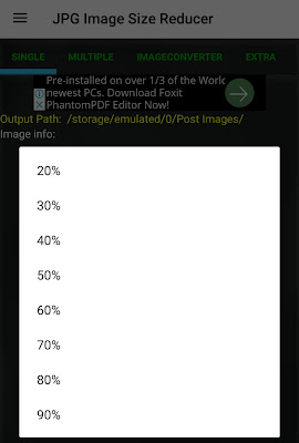 Reduce image to percentage