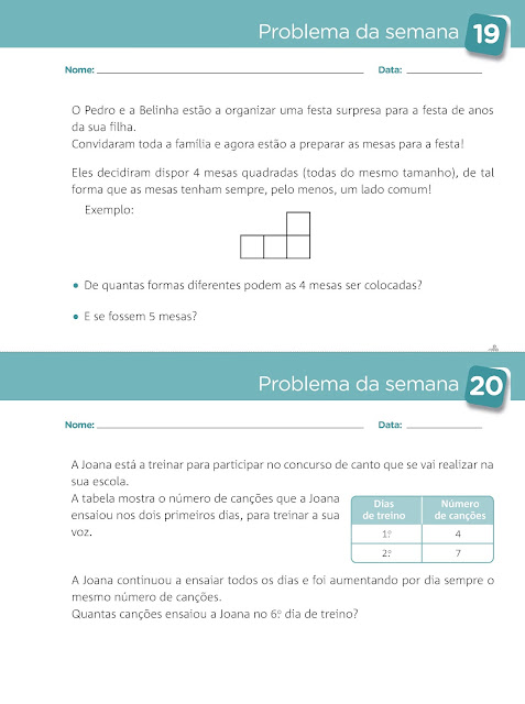 caderno de problemas 1 ano