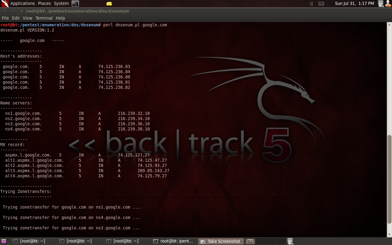 DNSenum (DNS Enumeration) Tools ToolWar Information Security