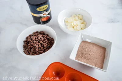 ingredients for hot cocoa bombs
