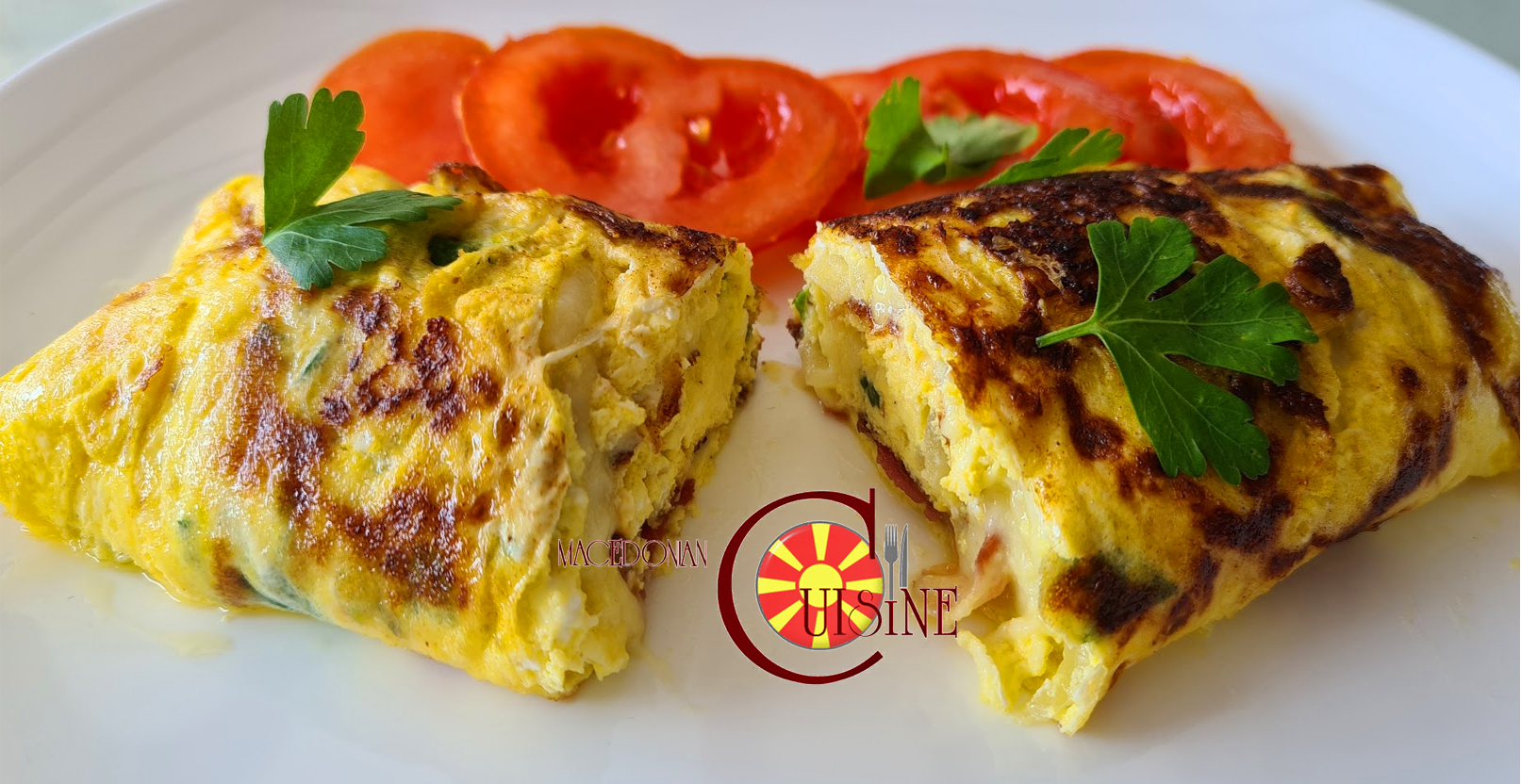 BREAKFAST EGG ROLL (with cheese and prosciutto) Macedonian Cuisine