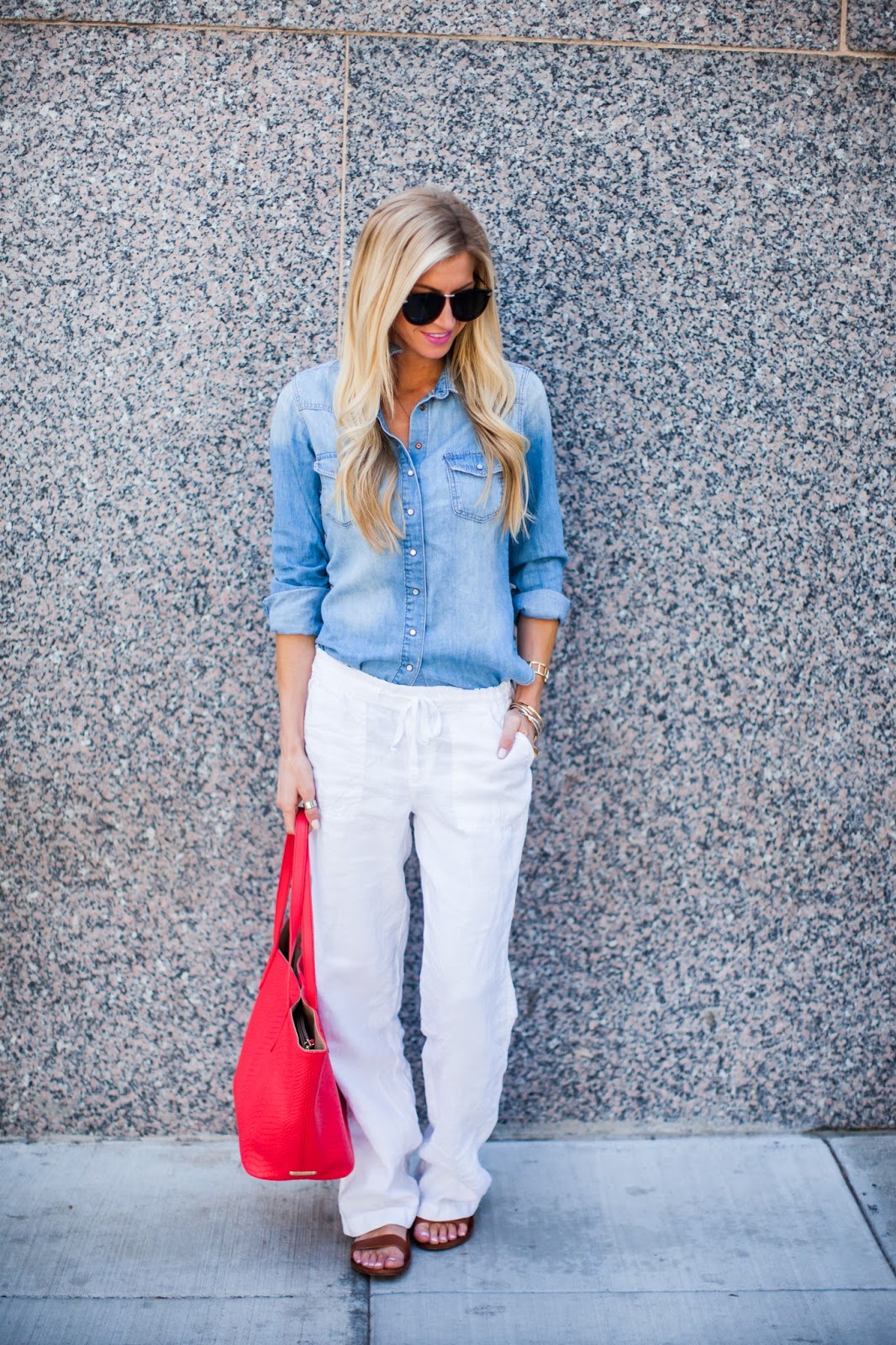 THE TOP TREND SERIES: FOUR WAYS TO STYLE WHITE LINEN PANTS - Elle ...