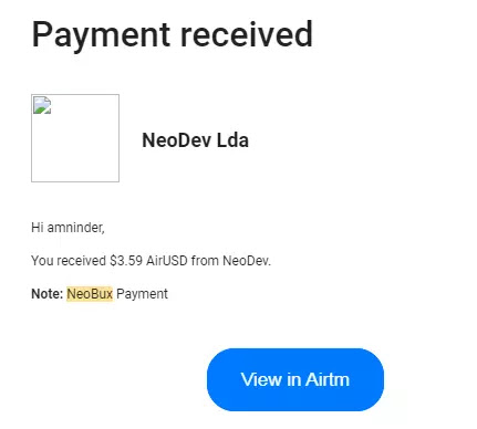 Neobux Payment Proof