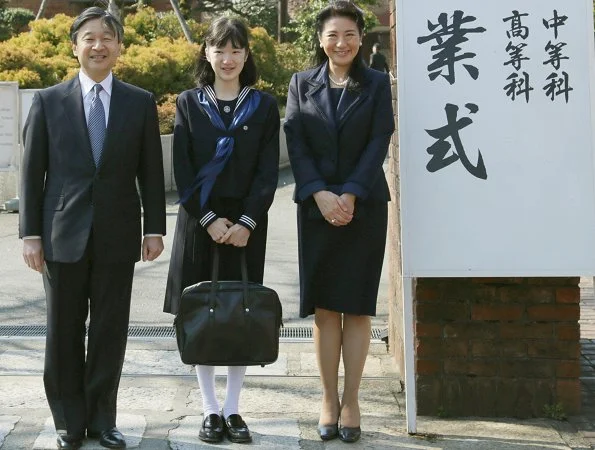 Crown Prince Naruhito and Crown Princess Masako attend graduated at the Gakushuin Girls School for Princess Aiko