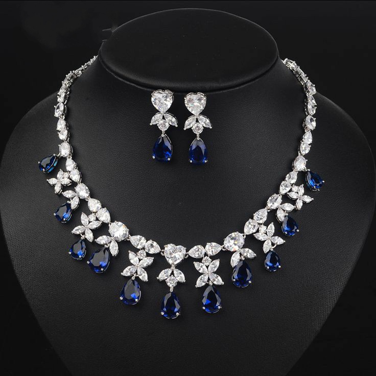 Blue sapphire necklace designs