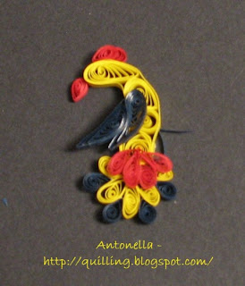 quilling quilled folk art bird