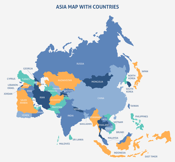 Benua Asia Batas Wilayahnya Dan Pembagian Wilayahnya Sipat
