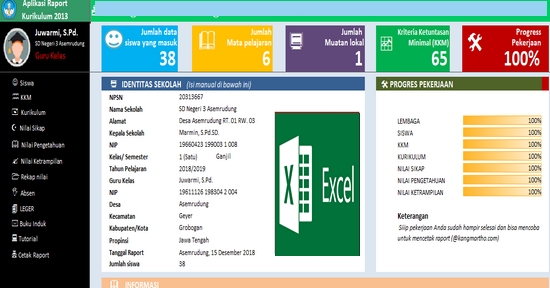 Aplikasi Cetak Raport K13 SD/MI Kelas 1,2,3,4,5,6 Semester Aplikasi Cetak Raport K13 SD/MI Kelas 1,2,3,4,5,6 Semester