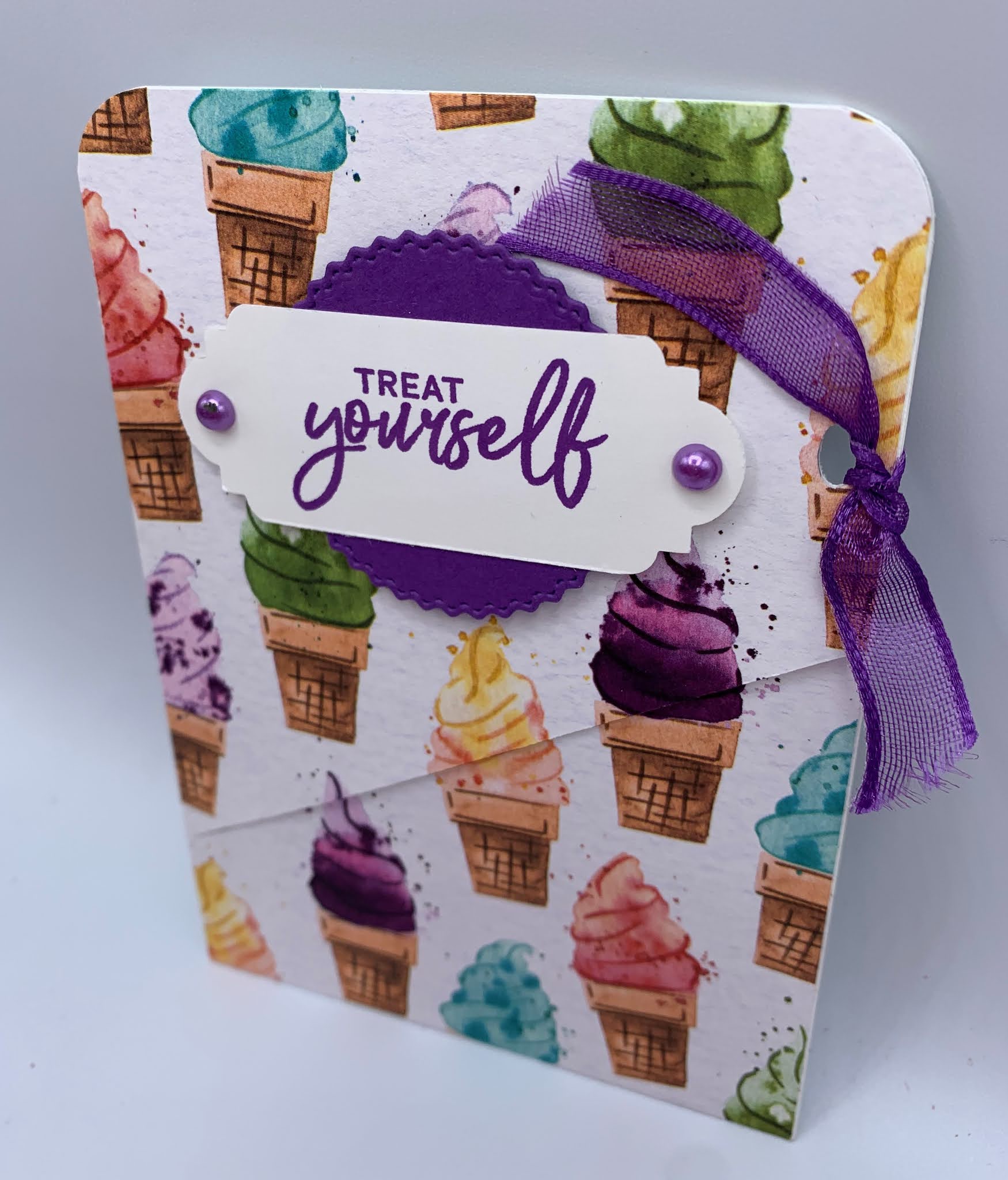 Kards by Kadie Ice Cream Gift Card Holder