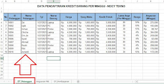 menampilkan data dari Sheet lain