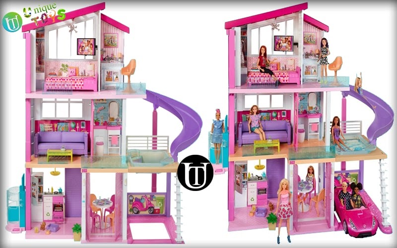 barbie doll house with slide