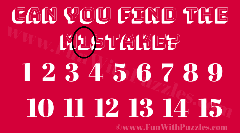 Can You Find the Mistake?  Visual Brain Test Picture Puzzle