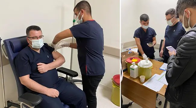 Başhekim Aksoy, ikinci doz aşısını oldu