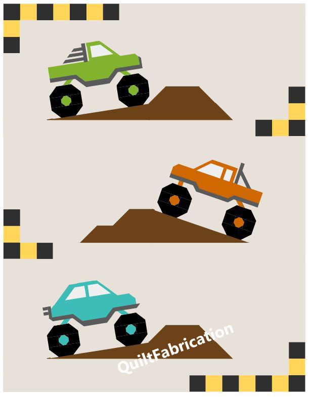 Monster Truck Jam Quilt Pattern Release