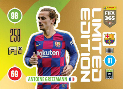 Panini Adrenalyn XL FIFA 365 2020 Set 1-10 x Limited Edition