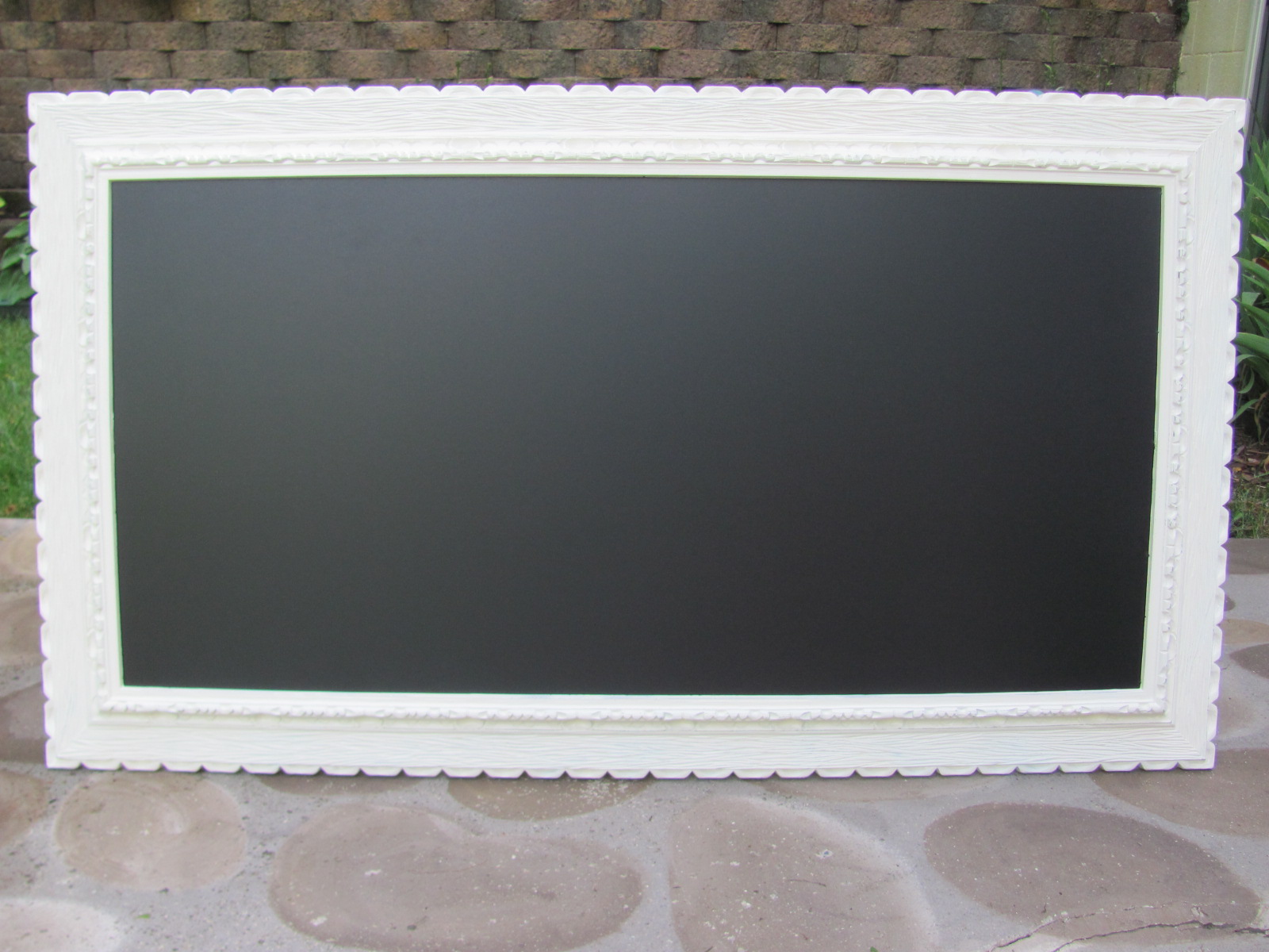 My Shabby Chateau Giant Vintage Framed Chalkboard Makeover