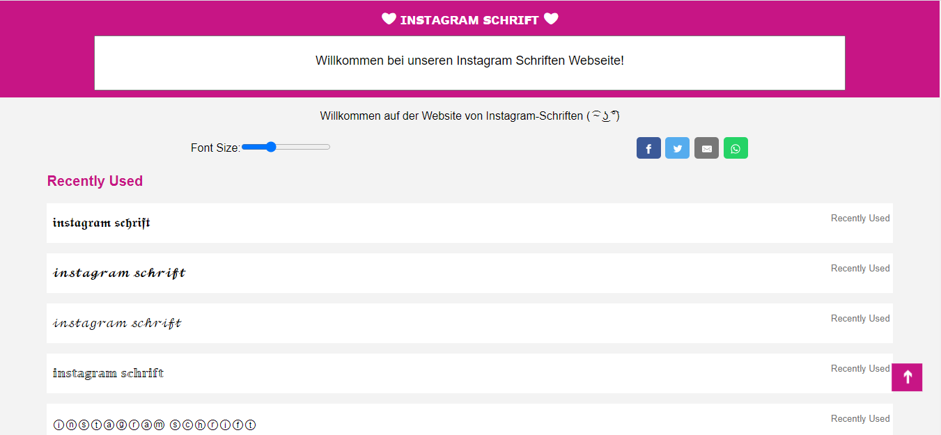 instagram schrift