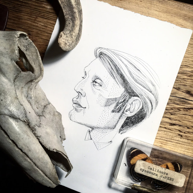 Mads Mikkelsen Hannibal Dot Work Portrait Inktober 2019 Mads Mikkelsen Hannibal Dot Work Portrait