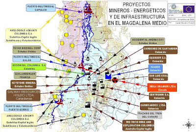 Proyectos minero-energéticos de infraestructura en el Magdalena Medio