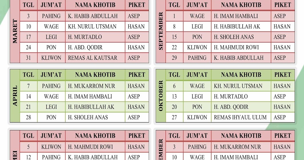 CONTOH BANNER JADWAL KHOTIB SHOLAT JUM�AT SEMRAWUT
