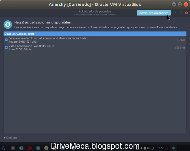 La aplicacion verifica si hay o no actualizaciones de paquetes La aplicacion verifica si hay o no actualizaciones de paquetes