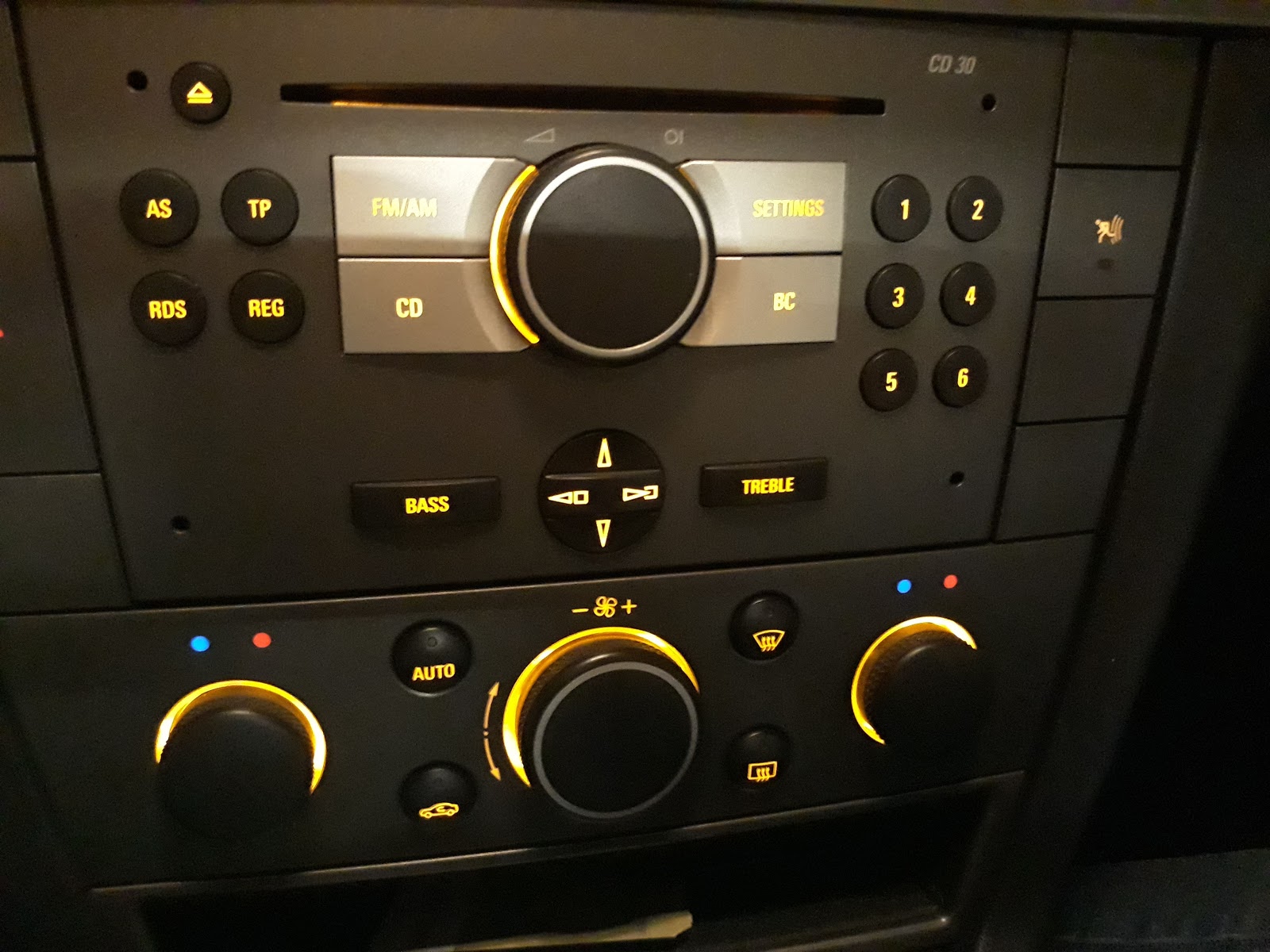 How to Vectra C climate control settings