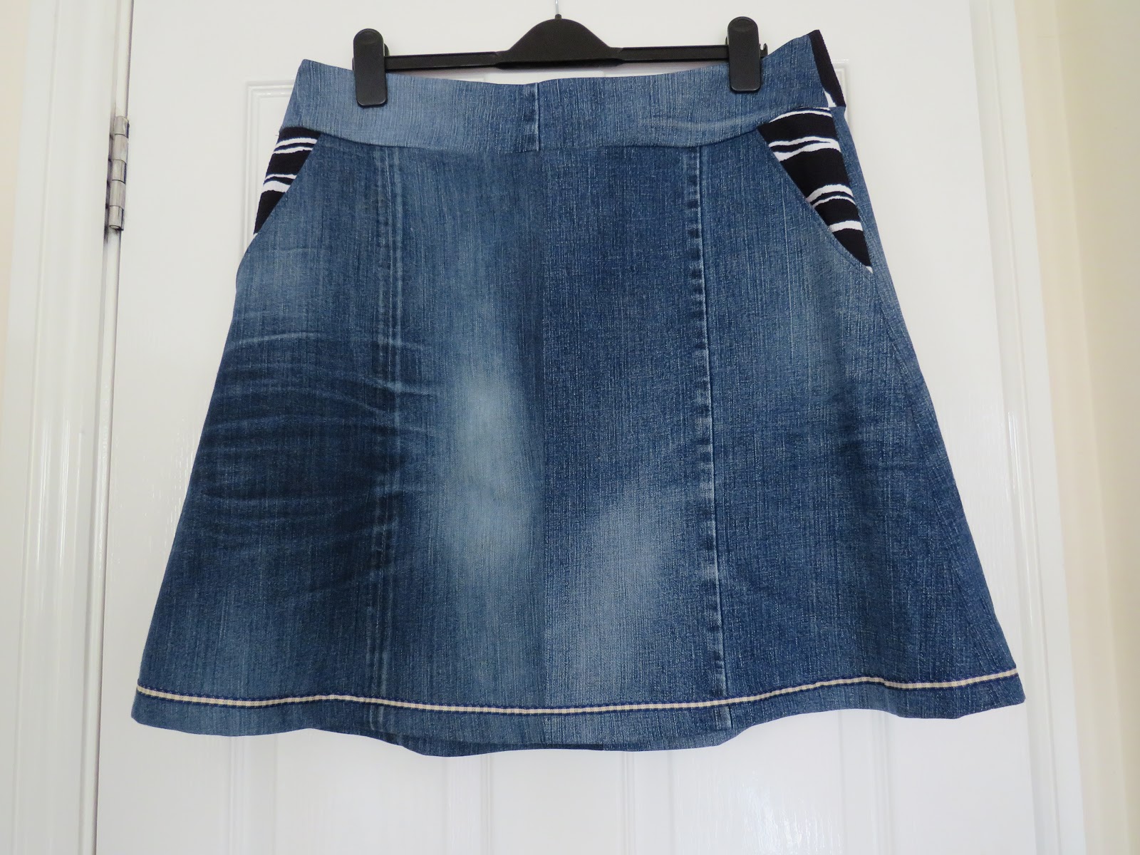 Refashion Co-op: Jeans to skirt refashion