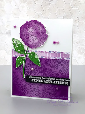 How to create a Bold Embossed Resist Card using the Hydrangea Haven and Many Messages Bundles by Stampin' Up! Click to learn more