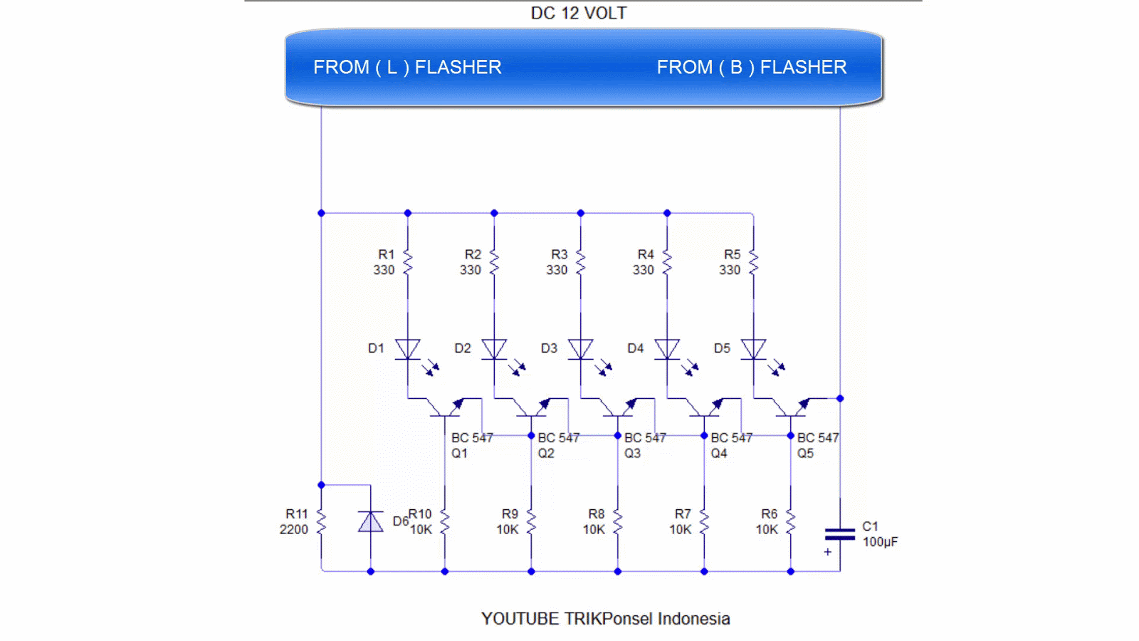 TRIK ID SKEMA LED BERJALAN TANPA IC (2019)