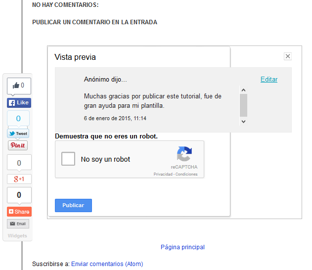 ¿Cómo escribir un comentario en el blog?