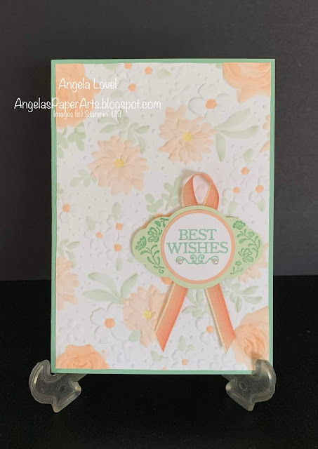 Angela Lovel, Angela's PaperArts: SU Country Floral embossed card