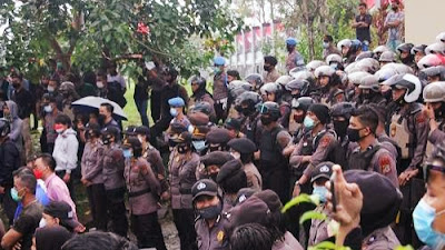 180 Polwan Dilibatkan Antisipasi Demo Anarkis di DPRD Sulut