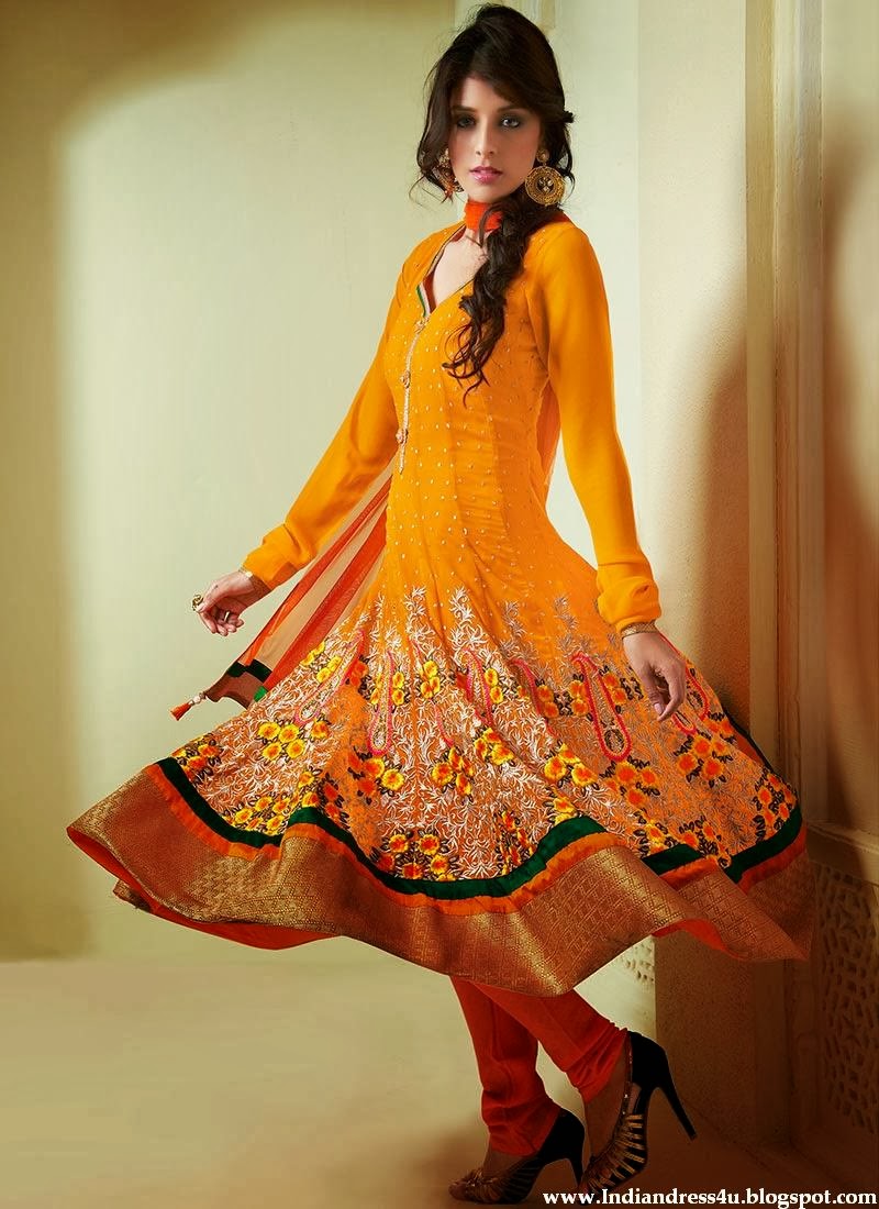 Fashion Designers New Anarkali Wedding Suits 2014 - Beautiful Indian ...