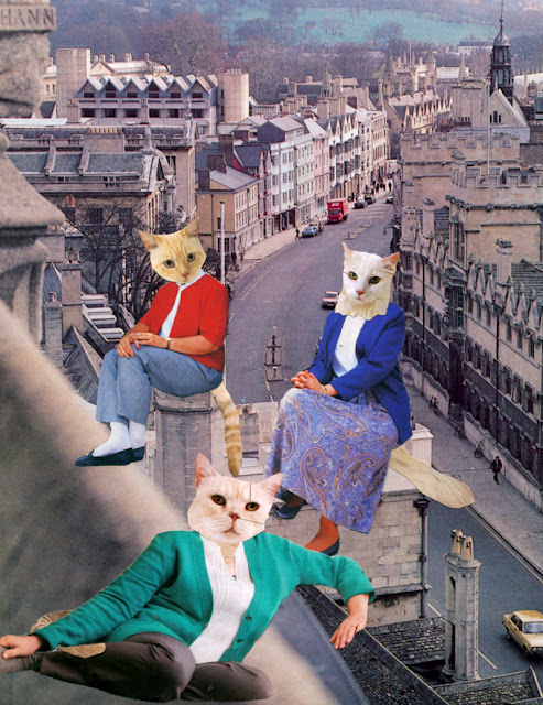 Cat people collage by Claudia MB