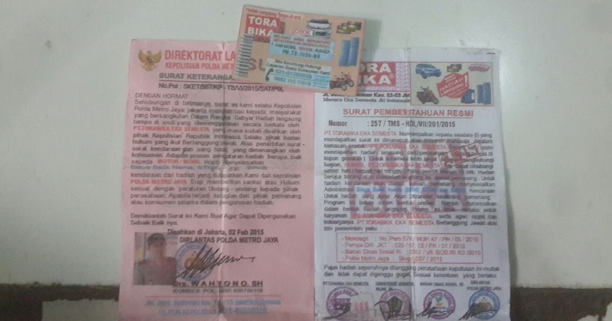 PEMENANG KUPON HADIAH KOPI TORABIKA TAHUN 2020 CONTOH PEMENANG KUPON HADIAH KOPI TORABIKA TAHUN 2020 CONTOH