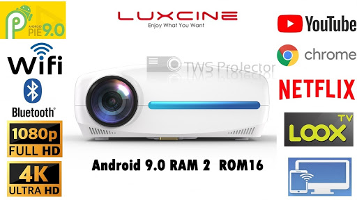 LED Projector Luxcine S4 Android 9.0 FULL HD เเท้ๆ1920X1080 เเละรองรับ 4K ,5500 Lumens  7,900 B