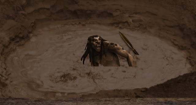 The Troll in the mud pit in the Caves of Chaos