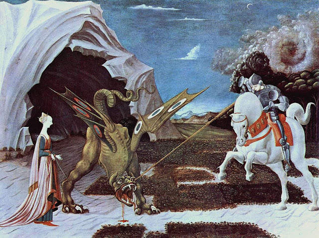 "Святой Георгий с драконом",  Паоло Уччелло, 1470 г.