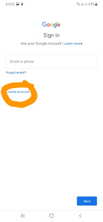 click to create account