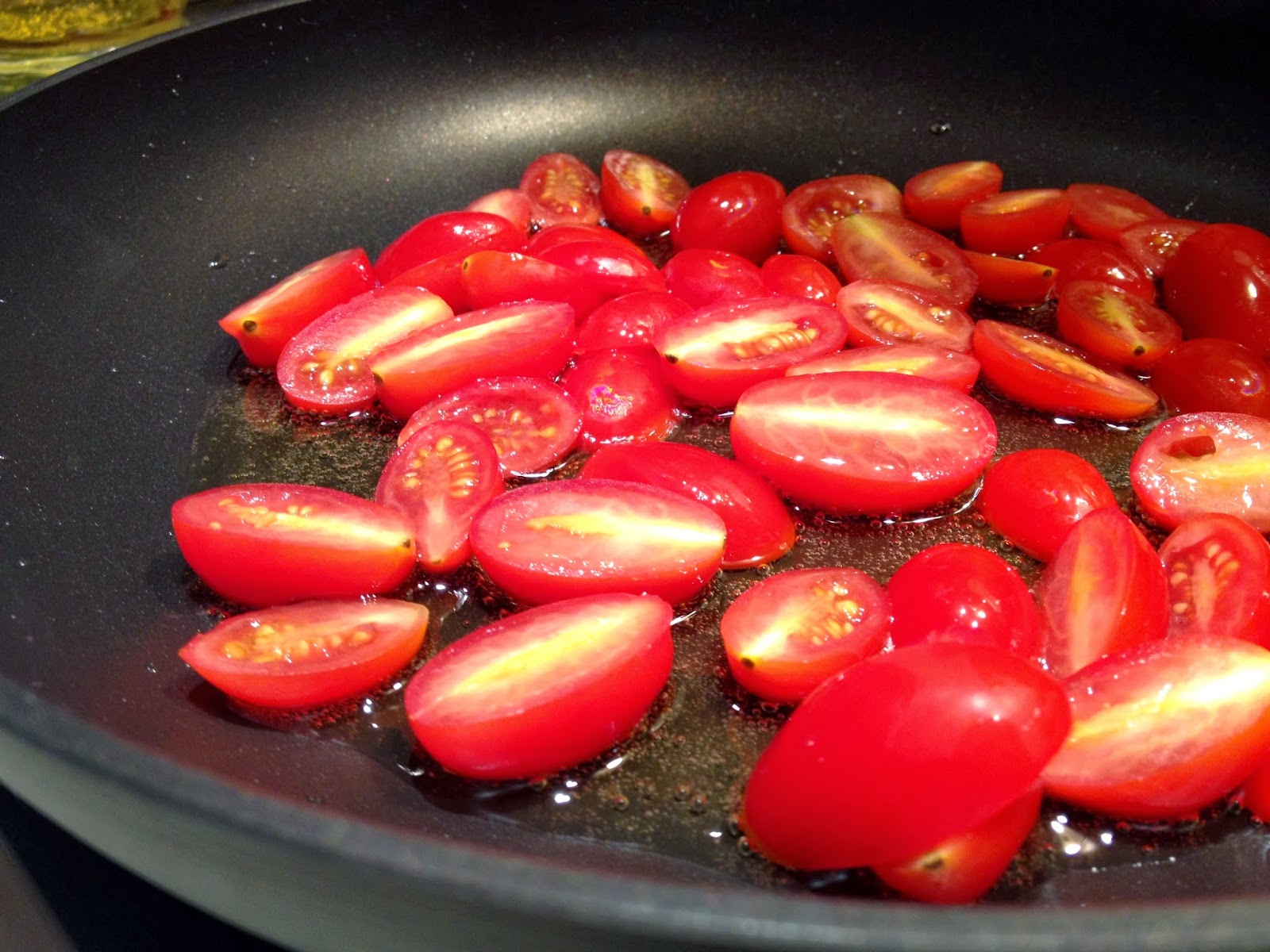 Old Farmhouse Cooking Angel Hair Pasta with Cherry Tomatoes, Basil