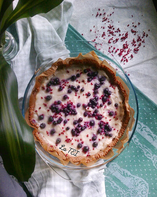 Crostata senza latticini e senza uova con crema di cocco