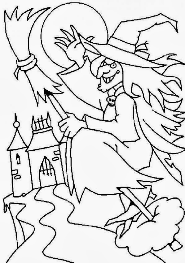 Brujas de Halloween para Pintar, parte 3 - IMÁGENES PARA WHATSAPP ® y