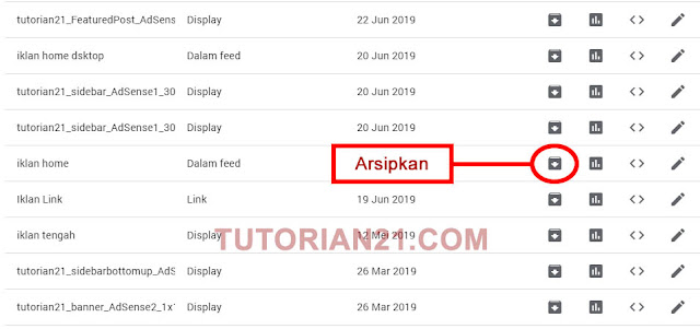 Cara menyembunyikan unit iklan adsense yang sudah tidak terpakai