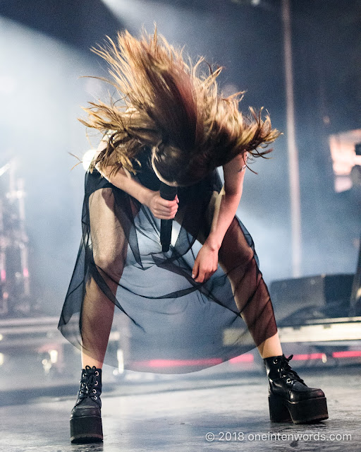 Chvrches at Yonge-Dundas Square on June 16, 2018 for NXNE 2018 Photo by John Ordean at One In Ten Words oneintenwords.com toronto indie alternative live music blog concert photography pictures photos